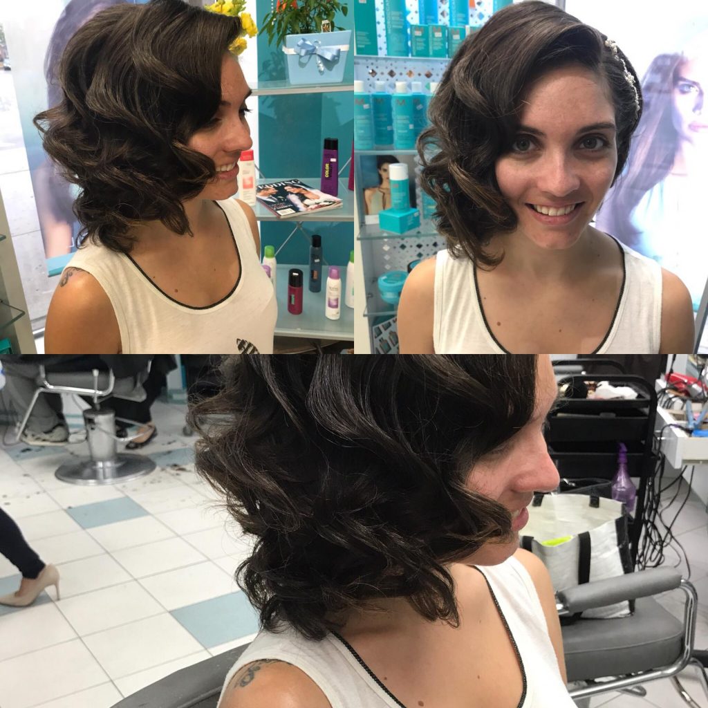 short hair style with side bangs